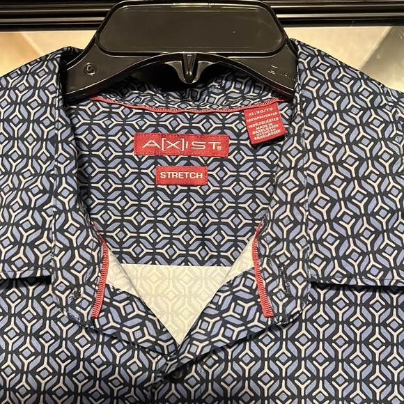 (EUC) NICE MENS BLUE PATERN DRESS SHIRT SZ XL - Picture 1 of 3